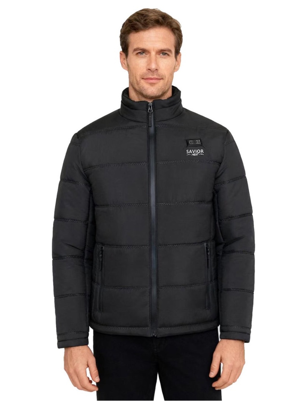 Men's Black Quilted Puffer Jacket